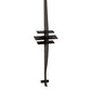 Meyda Lighting Zaira 7" Blackwash Wall Sconce With Silver Mica Shade Glass