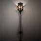 Meyda Lighting Zaira 7" Blackwash Wall Sconce With Silver Mica Shade Glass