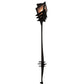 Meyda Lighting Zaira 7" Blackwash Wall Sconce With Silver Mica Shade Glass