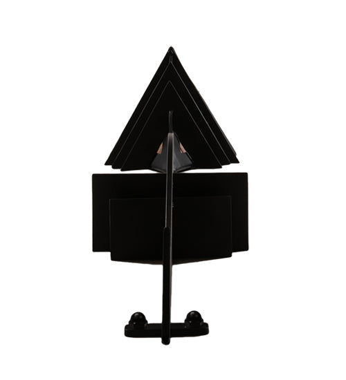 Meyda Lighting Zaira 7" Blackwash Wall Sconce With Silver Mica Shade Glass