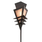 Meyda Lighting Zaira 7" Blackwash Wall Sconce With Silver Mica Shade Glass
