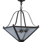 Meyda Lighting Zale 23" 2-Light Timeless Bronze Inverted Pendant Light With Clear Seeded Shade Glass