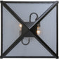 Meyda Lighting Zale 23" 2-Light Timeless Bronze Inverted Pendant Light With Clear Seeded Shade Glass