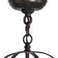 Meyda Lighting Zale 23" 2-Light Timeless Bronze Inverted Pendant Light With Clear Seeded Shade Glass
