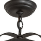 Meyda Lighting Zale 23" 4-Light Wrought Iron Inverted Pendant Light With Ivory Faux Candlelight