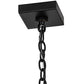 Meyda Lighting Zale 34" 4-Light Blackwash Inverted Pendant Light With Clear Shade Glass