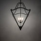Meyda Lighting Zale 34" 4-Light Blackwash Inverted Pendant Light With Clear Shade Glass