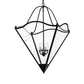 Meyda Lighting Zale 34" 4-Light Blackwash Inverted Pendant Light With Clear Shade Glass