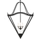 Meyda Lighting Zale 34" 4-Light Blackwash Inverted Pendant Light With Clear Shade Glass