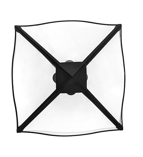 Meyda Lighting Zale 34" 4-Light Blackwash Inverted Pendant Light With Clear Shade Glass