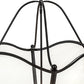 Meyda Lighting Zale 34" 4-Light Blackwash Inverted Pendant Light With Clear Shade Glass