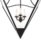 Meyda Lighting Zale 34" 4-Light Blackwash Inverted Pendant Light With Clear Shade Glass