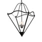 Meyda Lighting Zale 34" 4-Light Blackwash Inverted Pendant Light With Clear Shade Glass