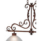 Meyda Lighting Zamora 40" 2-Light Rusty Nail Island Pendant Light White Scavo Shade Glass