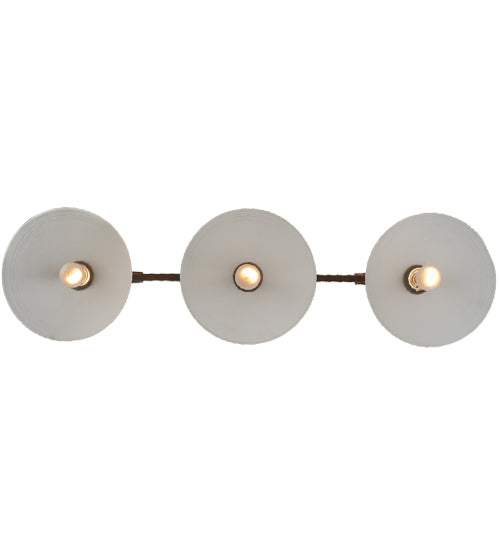 Meyda Lighting Zamora 49" 3-Light Antique Rust Island Pendant Light With White Scavo Shade Glass