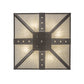 Meyda Lighting Zandra 34" 4-Light Bronze Metallic Semi-flush Mount Light With Creme Carrara Idalight Shade