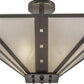 Meyda Lighting Zandra 34" 4-Light Bronze Metallic Semi-flush Mount Light With Creme Carrara Idalight Shade