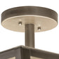 Meyda Lighting Zandra 34" 4-Light Bronze Metallic Semi-flush Mount Light With Creme Carrara Idalight Shade