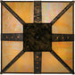 Meyda Lighting Zandra 43" 4-Light Antique Black Semi-flush Mount Ceiling Light With Beige Iridescent Shade Glass