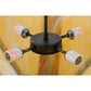 Meyda Lighting Zandra 43" 4-Light Antique Black Semi-flush Mount Ceiling Light With Beige Iridescent Shade Glass