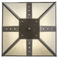 Meyda Lighting Zandra 44" 4-Light Bronze Metallic Inverted Pendant Light With Creme Carrara Idalight Shade