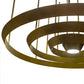 Meyda Lighting Zarkov 104" LED Gold Matte Pendant Light With Frosted Clear Shade Glass