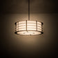 Meyda Lighting Zarkov 42" 6-Light Black Hills Gold Pendant Light With White Statuario Idalight Shade Glass