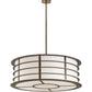 Meyda Lighting Zarkov 42" 6-Light Black Hills Gold Pendant Light With White Statuario Idalight Shade Glass