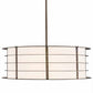 Meyda Lighting Zarkov 42" 6-Light Black Hills Gold Pendant Light With White Statuario Idalight Shade Glass