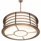 Meyda Lighting Zarkov 42" 6-Light Black Hills Gold Pendant Light With White Statuario Idalight Shade Glass