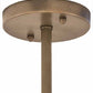 Meyda Lighting Zarkov 42" 6-Light Black Hills Gold Pendant Light With White Statuario Idalight Shade Glass