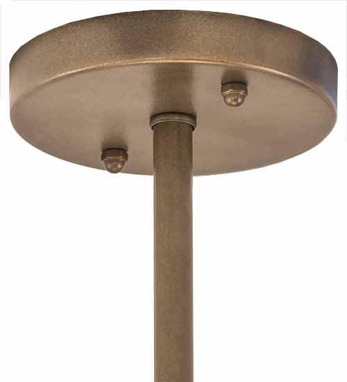 Meyda Lighting Zarkov 42" 6-Light Black Hills Gold Pendant Light With White Statuario Idalight Shade Glass