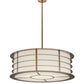 Meyda Lighting Zarkov 42" 6-Light Black Hills Gold Pendant Light With White Statuario Idalight Shade Glass