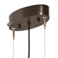 Meyda Lighting Zarkov 48" 6-Light Brown Faux Maple Wood Pendant Light With White Angelwing Idalight Shade
