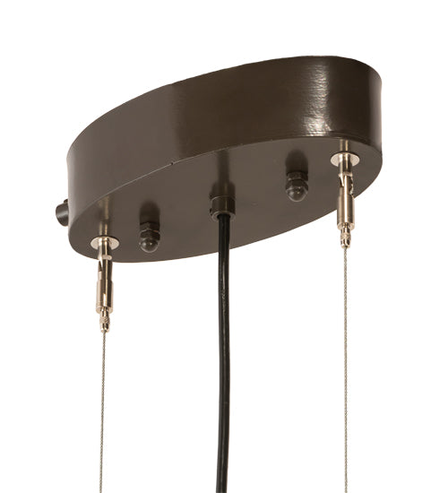 Meyda Lighting Zarkov 48" 6-Light Brown Faux Maple Wood Pendant Light With White Angelwing Idalight Shade