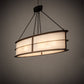 Meyda Lighting Zarkov 48" 6-Light Brown Faux Maple Wood Pendant Light With White Angelwing Idalight Shade