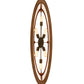 Meyda Lighting Zarkov 48" 6-Light Brown Faux Maple Wood Pendant Light With White Angelwing Idalight Shade