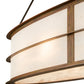 Meyda Lighting Zarkov 48" 6-Light Brown Faux Maple Wood Pendant Light With White Angelwing Idalight Shade