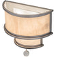 Meyda Lighting Zayne 16" 3-Light Nickel Wall Sconce With Fleshtone Idalight Shade Glass