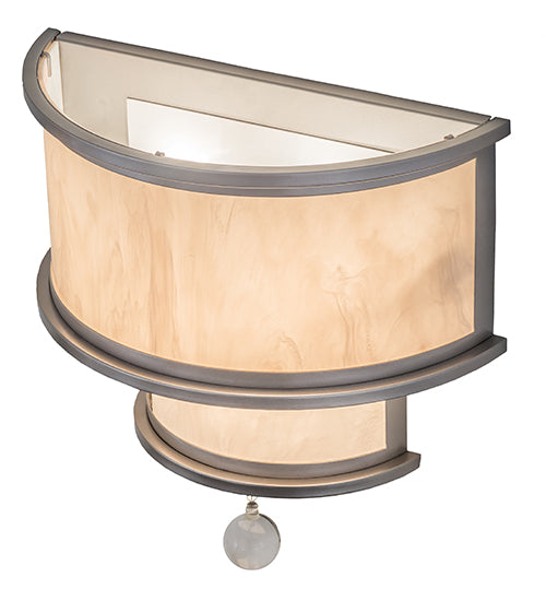Meyda Lighting Zayne 16" 3-Light Nickel Wall Sconce With Fleshtone Idalight Shade Glass