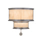 Meyda Lighting Zayne 16" 3-Light Nickel Wall Sconce With Fleshtone Idalight Shade Glass