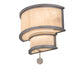 Meyda Lighting Zayne 16" 3-Light Nickel Wall Sconce With Fleshtone Idalight Shade Glass
