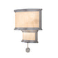 Meyda Lighting Zayne 16" 3-Light Nickel Wall Sconce With Fleshtone Idalight Shade Glass