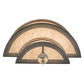 Meyda Lighting Zayne 16" 3-Light Nickel Wall Sconce With Fleshtone Idalight Shade Glass