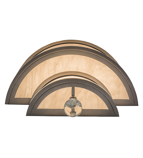Meyda Lighting Zayne 16" 3-Light Nickel Wall Sconce With Fleshtone Idalight Shade Glass