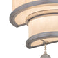 Meyda Lighting Zayne 16" 3-Light Nickel Wall Sconce With Fleshtone Idalight Shade Glass