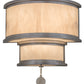 Meyda Lighting Zayne 16" 3-Light Nickel Wall Sconce With Fleshtone Idalight Shade Glass