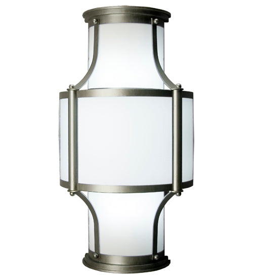 Meyda Lighting Zena 16" 3-Light Iron Ore Wall Sconce With White Statuario Idalight