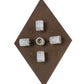 Meyda Lighting Zephyrine 24" 5-Light Antique Rust Wall Sconce With Ambra Siena Idalight & Tawnyrock Idalight Shade Glass