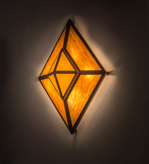 Meyda Lighting Zephyrine 24" 5-Light Antique Rust Wall Sconce With Ambra Siena Idalight & Tawnyrock Idalight Shade Glass